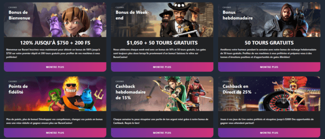 Buran Casino bonus code